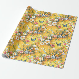 Papel De Presente Jardim Ensolarado