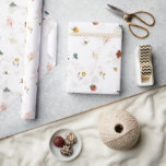 Papel De Presente Jardim Flor Chic Boho<br><div class="desc">Reúna seus convidados no estilo rústico moderno com este incrível design de papel de embrulho de jardim floral. O tema perfeito para o verão, outono e outono. Personalize-o facilmente com seus detalhes pessoais na frente e atrás para torná-lo seu.</div>