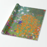Papel De Presente Jardim Flor por Gustav Klimt<br><div class="desc">Linda pintura colorida de um jardim floral por Gustav Klimt. Incríveis variações de cores e belas flores ajustados simplesmente lindas em muitos tipos de produtos e ideias de presentes maravilhosos.</div>