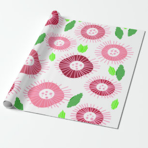 Papel De Presente Jardim Flor Scandi