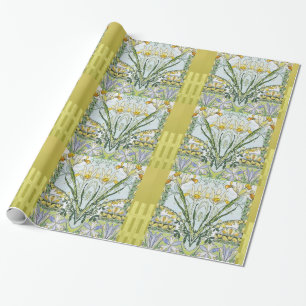 Papel De Presente Jardim Flor Vintage Nouveau