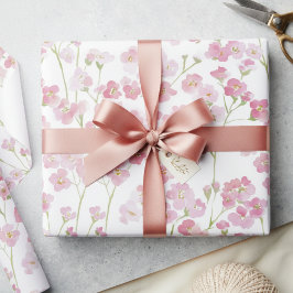 Papel De Presente Jardim Floral Botânico de Flores Silvestres Cottag
