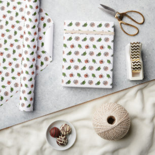 Papel De Presente Jardim Floral Suave