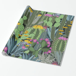 Papel De Presente Jardim gráfico simples do cacto