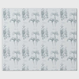 Papel De Presente Jardim Íris e Delfinium