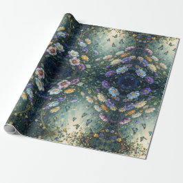 Papel De Presente Jardim Secreto Encantador para Sonhar