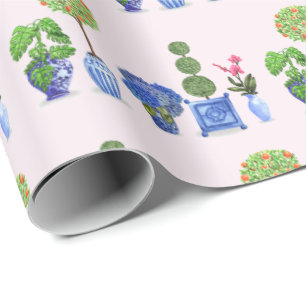 Papel De Presente Jardim Topiário