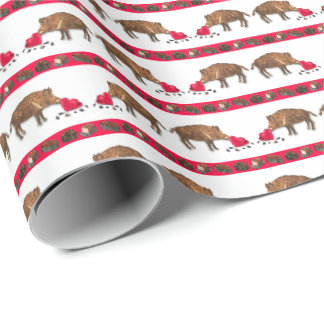 Papel De Presente Javalis e Doces do Dia dos Namorados