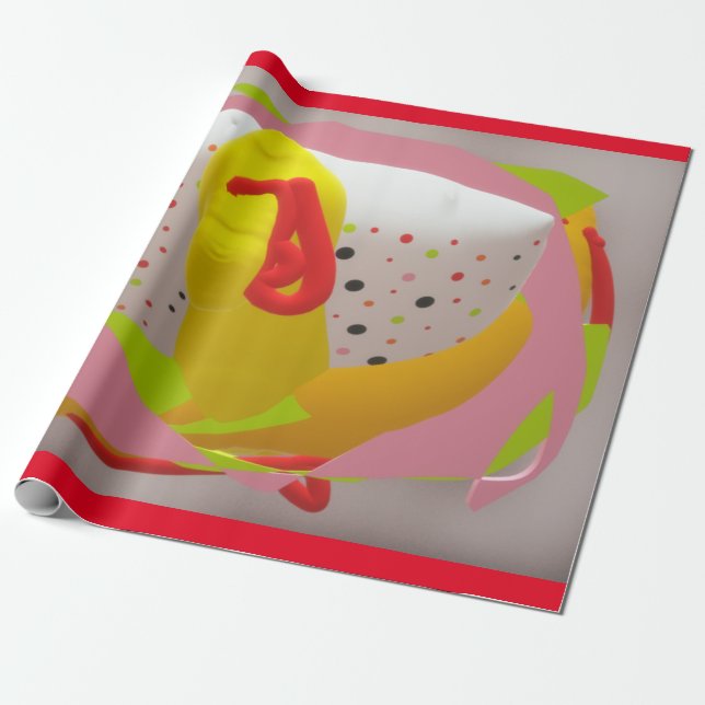 Papel De Presente Jelly Candy Sweet Baby Hug Love Soft Cushion (Desenrolado)