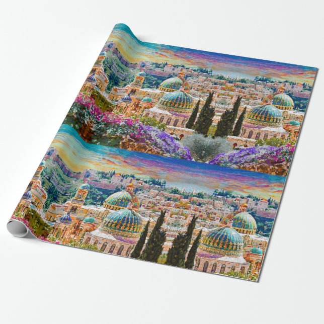 Papel De Presente Jerusalém, a Cidade Santa (Desenrolado)