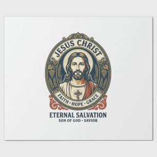Papel De Presente Jesus Barbeiro Camiseta Gráfica de Cabeleireiro Ma