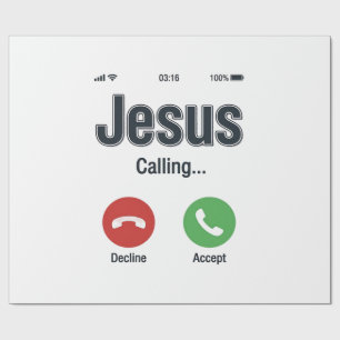 Papel De Presente Jesus Chamando Design de Camiseta Cristã para Tela