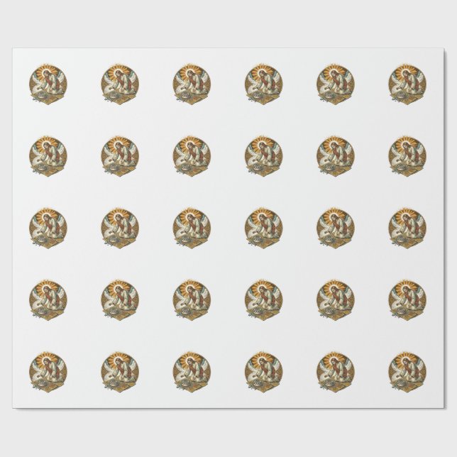 Papel De Presente Jesus Derrubou Bolo De Aniversário Com Rosto Para  (Aberto)