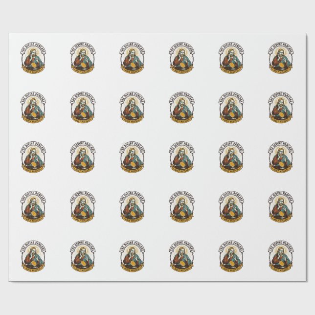 Papel De Presente Jesus Derrubou Panqueca Perfeita Virando Errou a P (Aberto)
