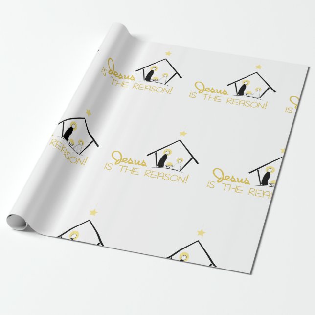 Papel De Presente Jesus É A Razão (Desenrolado)