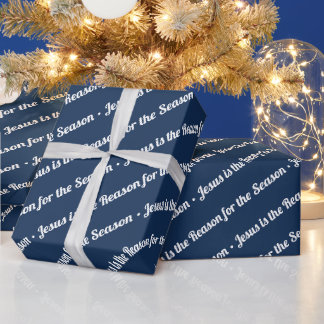 Papel De Presente Jesus é a razão do Marinho da temporada azul