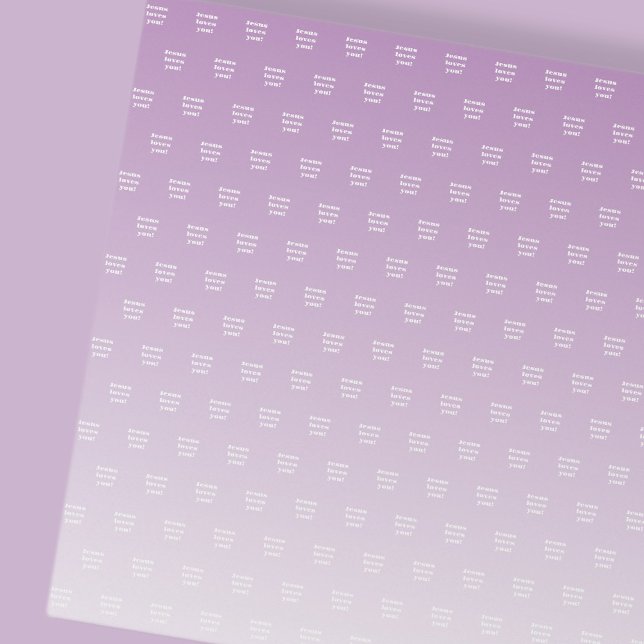 Papel De Presente Jesus te ama! | roxo ombre (Criador carregado)