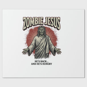 Papel De Presente Jesus Zumbi Gravura Vintage Design de Camiseta Eng