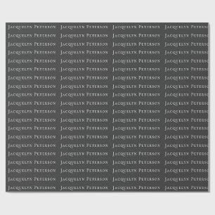 Papel De Presente Jet Black Plain Elegante Moderno Minimalista