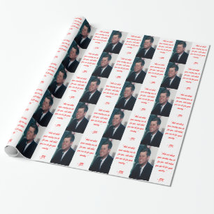 Papel De Presente JFK & Citação Peçam Não