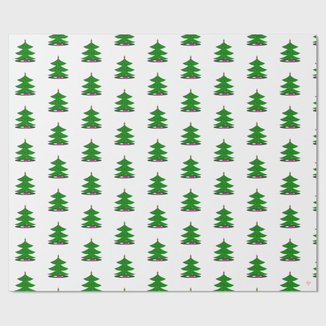 Papel De Presente Jingle Claws Holiday Tree Wrapping Paper (Aberto)