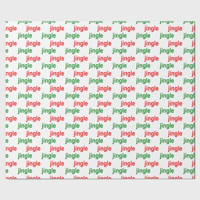 Papel De Presente Jingle Red Jingle White Christmas (Barra)