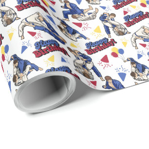 Papel De Presente Jiu Jitsu Birthday Wrappaper
