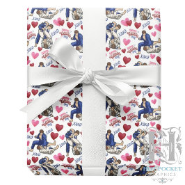 Papel De Presente Jiu Jitsu BJJ Valentine Gift Wrapping Paper White