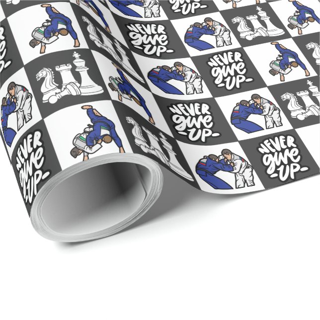 Papel De Presente Jiu Jitsu Wrapping Paper (Ponta do rolo)