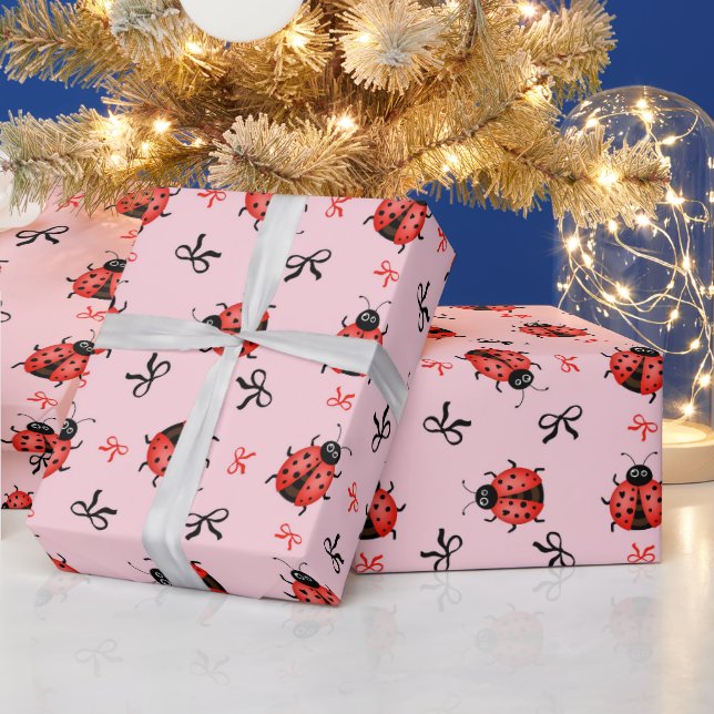 Papel De Presente Joaninhas e laços (Feriados)