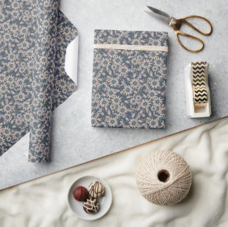 Papel De Presente Joaninhas em Azul