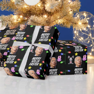 PAPEL DE PRESENTE JOE BIDEN 4º DO FUNDO DE NATAL PÁSCOA CONFUSO