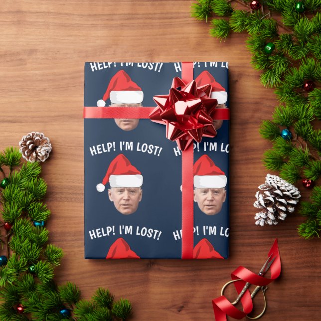 PAPEL DE PRESENTE JOE BIDEN CHRISTMAS FUNNY CONFUSO WRAPPING PAPER (Presente de Natal)