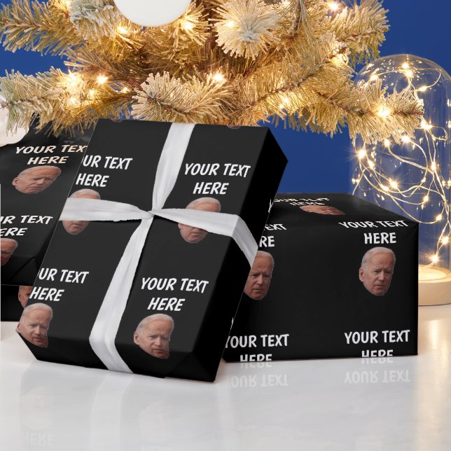 PAPEL DE PRESENTE JOE BIDEN CHRISTMAS PERSONALIZADO WRAPPING PAPER (Feriados)