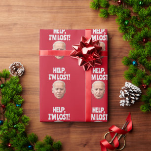 PAPEL DE PRESENTE JOE BIDEN CONFUSO PAPEL DE ENVOLVIMENTO DE NATAL