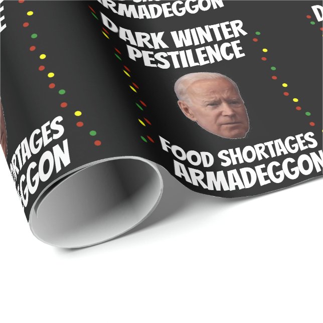 PAPEL DE PRESENTE JOE BIDEN DARK WINTER CHRISTMAS WRAPPING PAPEL (Ponta do rolo)