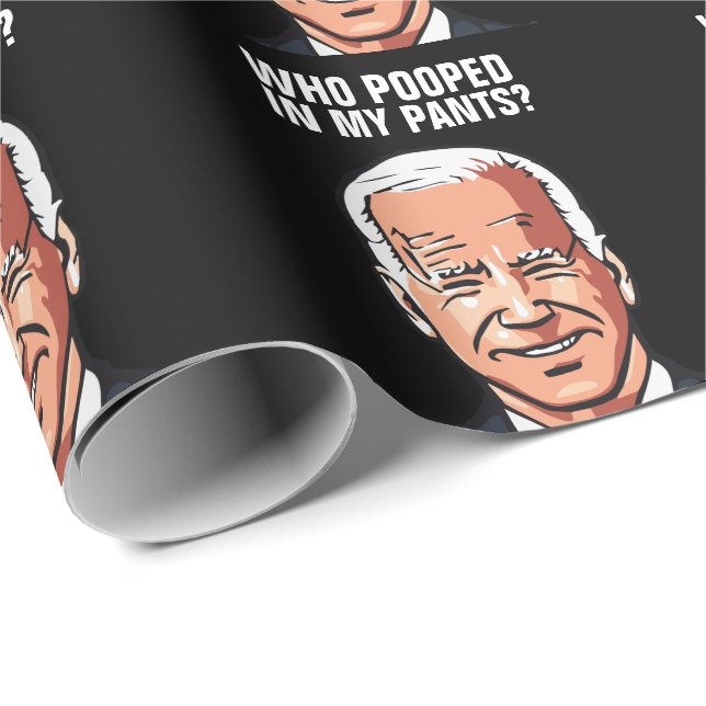 PAPEL DE PRESENTE JOE BIDEN ENGRAÇADO QUE APARECEU NAS MINHAS CALÇAS (Ponta do rolo)