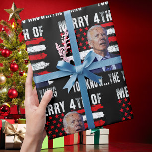 Papel De Presente Joe Biden Feliz 4º de você sabe... a coisa