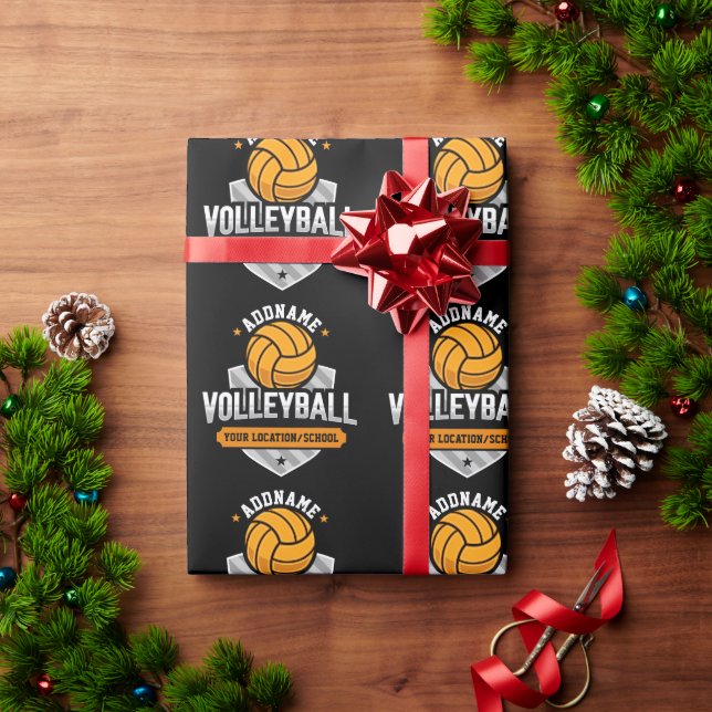 Papel De Presente Jogador da Equipe de Vôlei Escolar ADD TEXT (Presente de Natal)