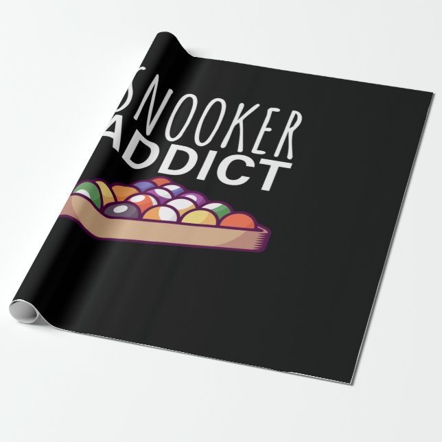 Papel De Presente Jogador de Bilhar | Viciado em Snooker (Desenrolado)