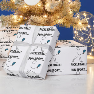 Papel De Presente Jogador de Pickleball Esportes Diversão Esporte Pi