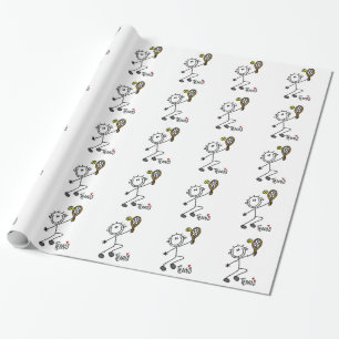 Papel De Presente Jogador de Tênis Masculino Básico em Forma de Pali