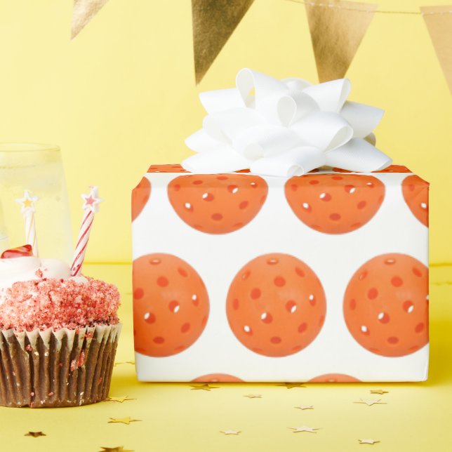 Papel De Presente Jogador Laranja no Branco (Festa de aniversário)