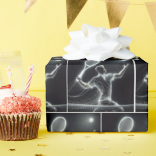 Papel De Presente Jogador Neon Tênis