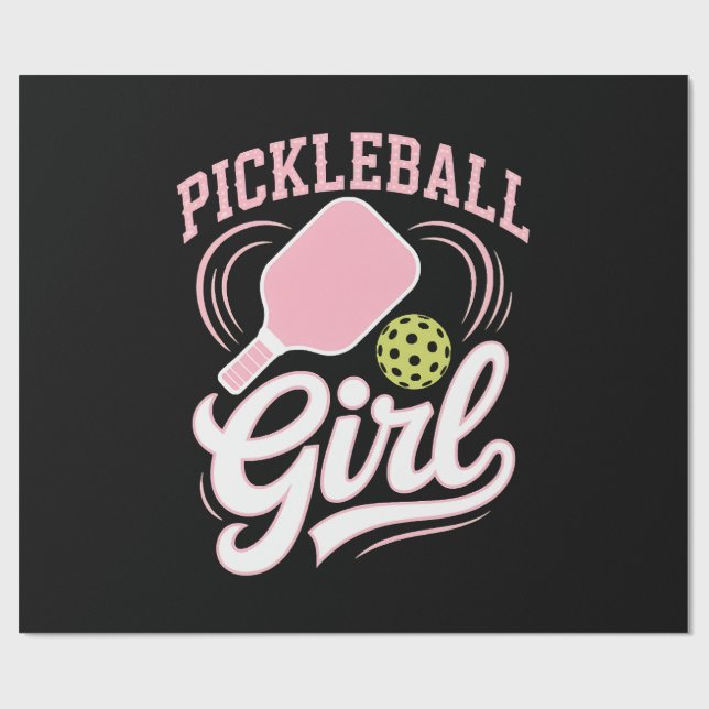 Papel De Presente Jogadora de Pickleball Menina (Aberto)