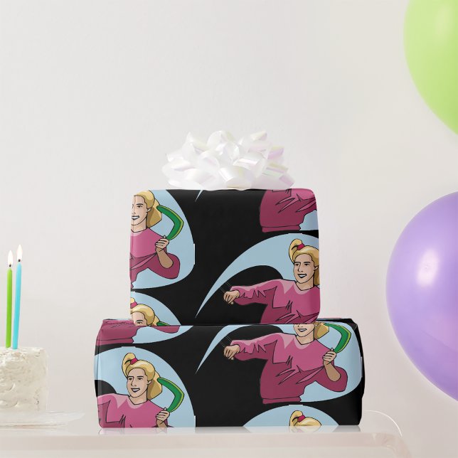 Papel De Presente Jogando Um Bumerangue (Criador carregado)