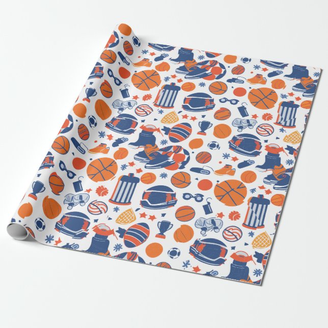 Papel De Presente Jogar Bola  (Desenrolado)