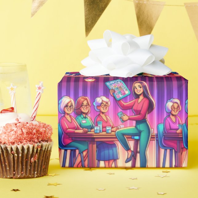 Papel De Presente Jogo de Bingo para Qualquer Ocasião (Festa de aniversário)