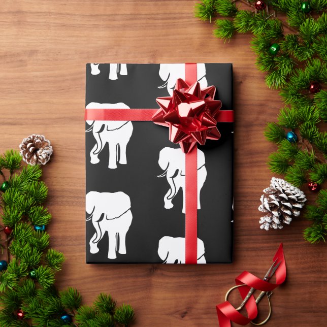 Papel De Presente Jogo de Natal do Exchange com Oferta de Elefante B (Presente de Natal)