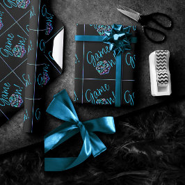 Papel De Presente Jogo de RPG | Holo Fantasy Tabletop Retro Gamer